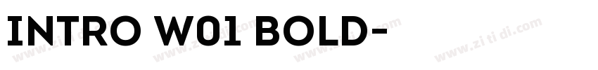 Intro W01 Bold字体转换